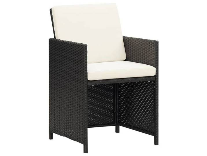 SALE 2025 Lot de 4 fauteuils relax/ Chaises de jardin - Ensemble de 4 pièces - Résine tressée Noir Chill212844