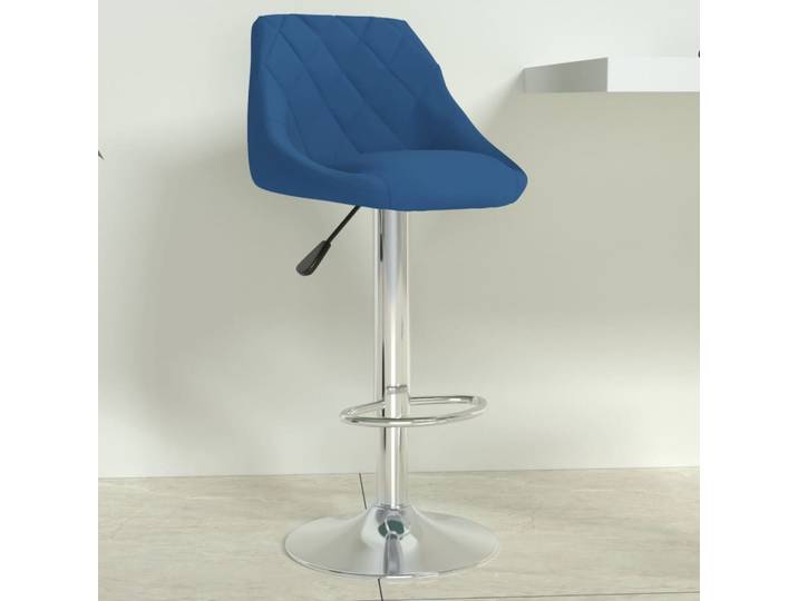 vidaXL Barhocker Blau Samt