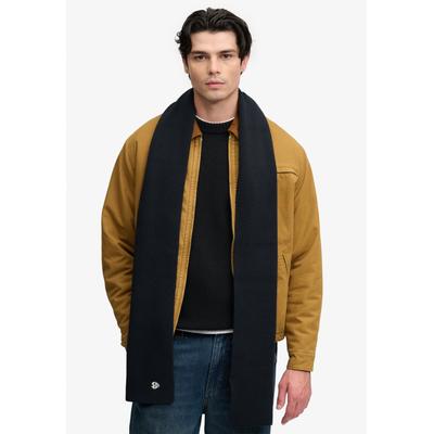 Strickschal SUPERDRY "SD LOGO KNITTED SCARF", Herren, schwarz, Strick, Materialmix, unifarben, Modetücher, Materialmix, regular fit