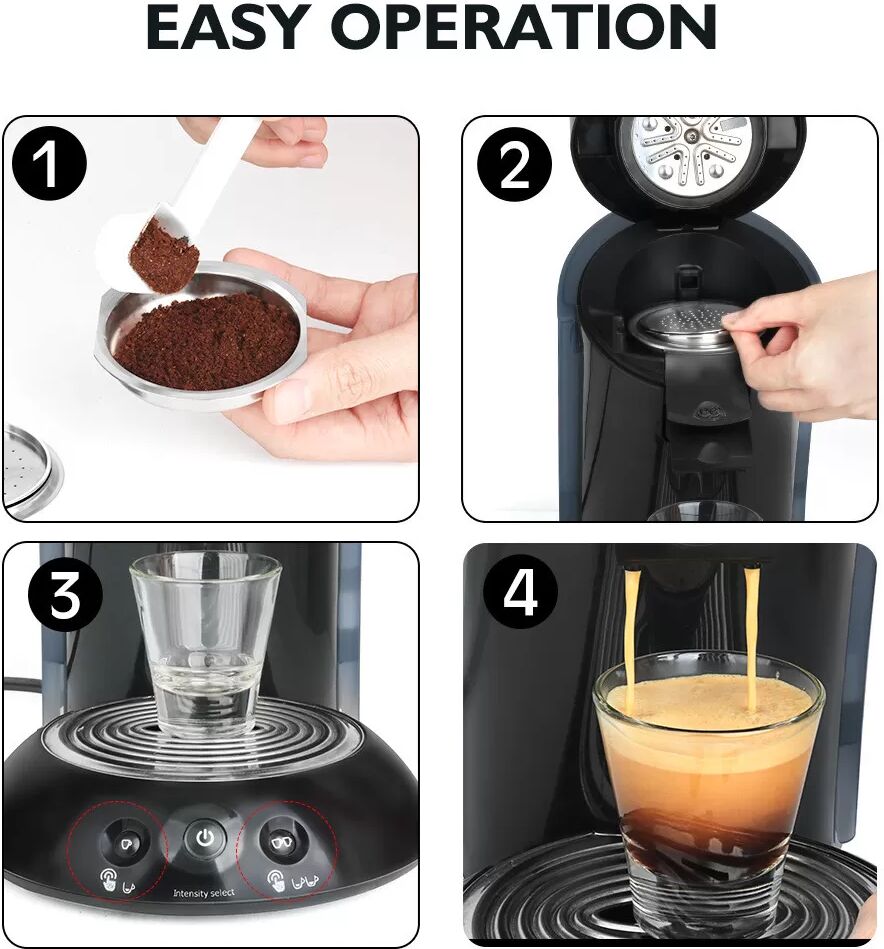 INF Nachfüllbarer Kaffeepadfilter für Senseo HD7801, HD6592