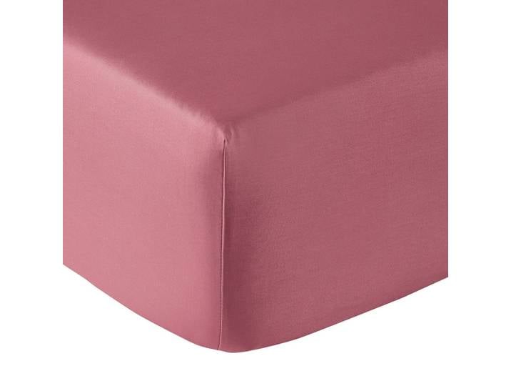 Drap housse coton rose des sables 160x200 cm
