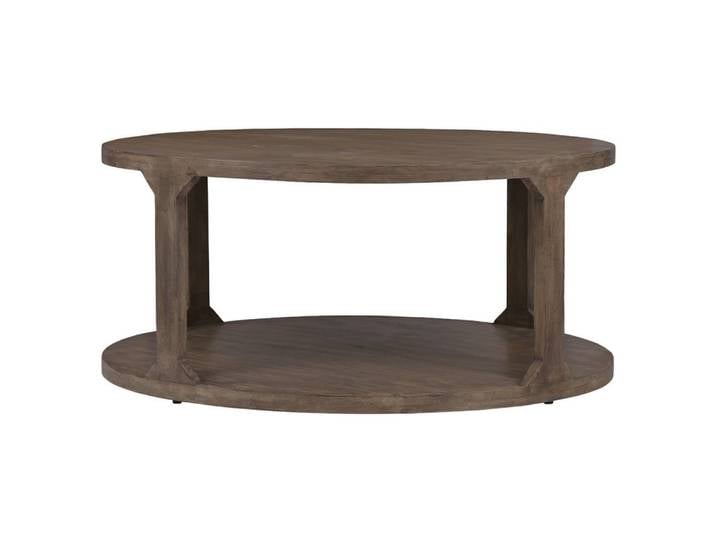 WOMO-DESIGN Couchtisch Beistelltisch handgefertigt aus Massivholz Sofatisch Wohnzimmertisch, Kaffeetisch Mekka rund Natur Unikat Vintage Design Holztisch Mangoholz