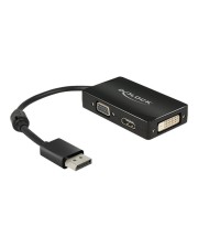 Delock Videokonverter DisplayPort DVI HDMI VGA Schwarz (62656)
