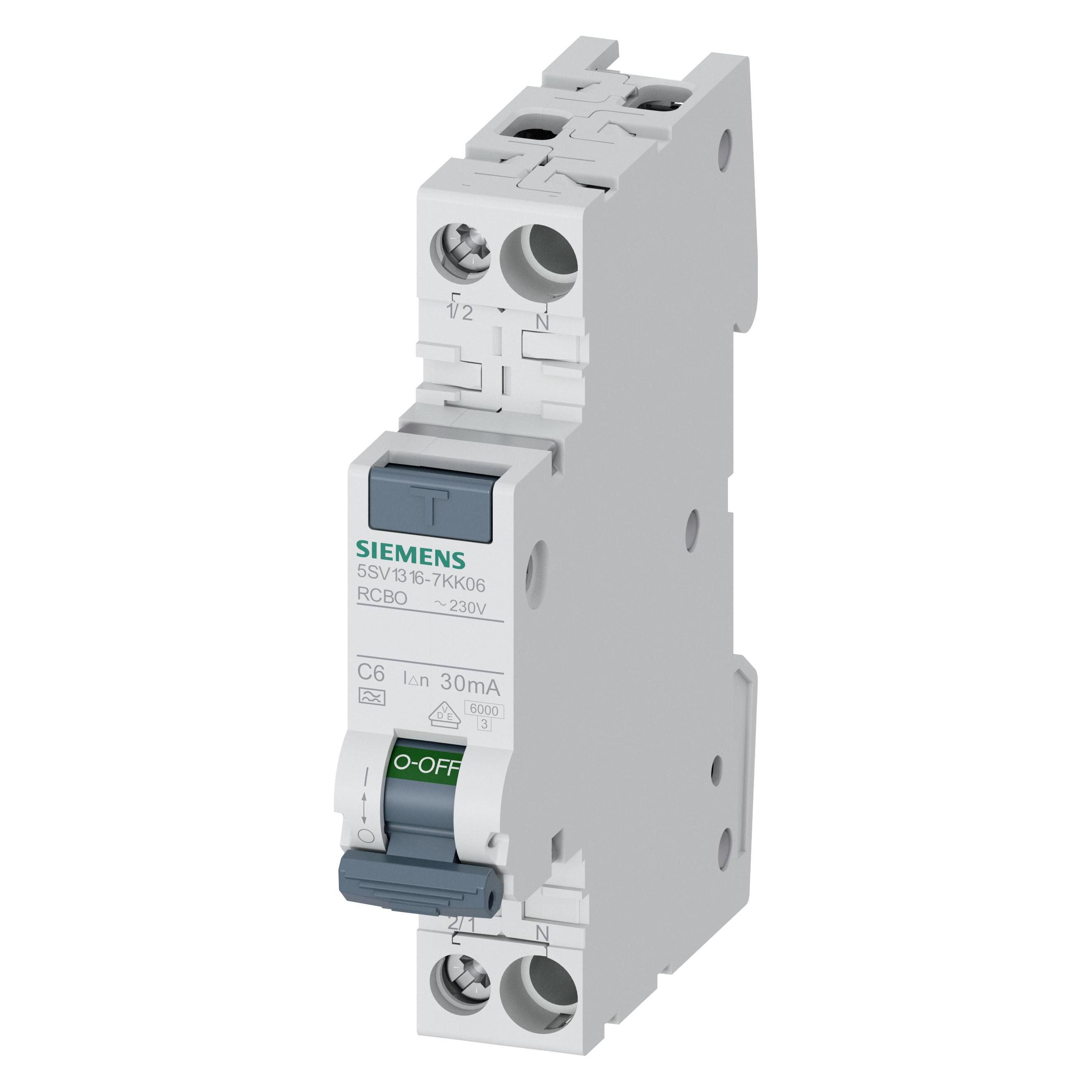 Siemens FI/LS kompakt 6kA Typ 30mA C6 (5SV13167KK06)