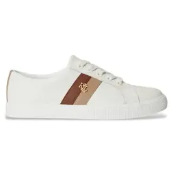 Lauren Ralph Lauren für Damen. 802925365012 Janson II Lederschuhe weiß (36), Wohnung, Schnürsenkel, Lässig