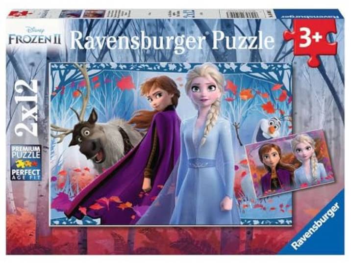 Ravensburger puzzel Disney Frozen 2-2x12 stukjes - kinderpuzzel