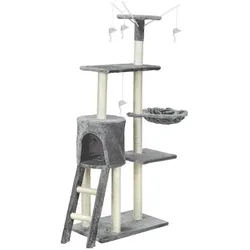 FunFit Drapak dla kota XL z zabawkami uniwersalny 1808 (135 cm, Grau), Katzenbaum