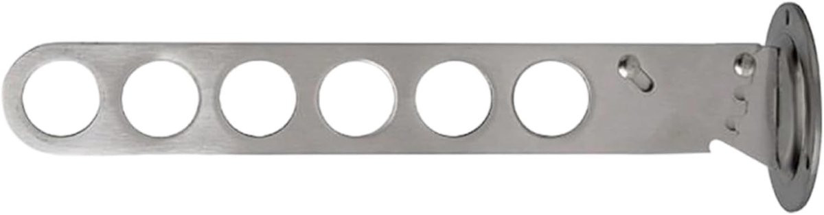 Opvouwbaar wanddroogrek voor textiel en kleding, roestbestendig, Zilver, B: 10 cm, D: 10 cm, H: 10 cm