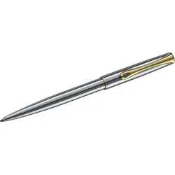 Diplomat Kugelschreiber Traveller Edelstahl gold