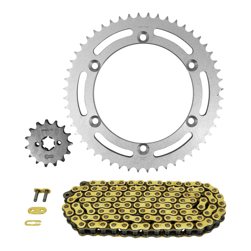 Kit chaîne AFAM 15x52 pour Kawasaki 125 KDX B1, B6 90-99
