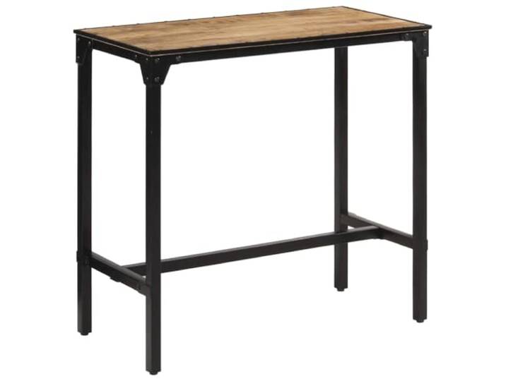 HGPOTUY Bartisch 110x55x107 cm Massivholz Mangoholz Stabiles Eisengestell, robuste Tischplatte, Mangoholz Maserung, für Küche und Esszimmer