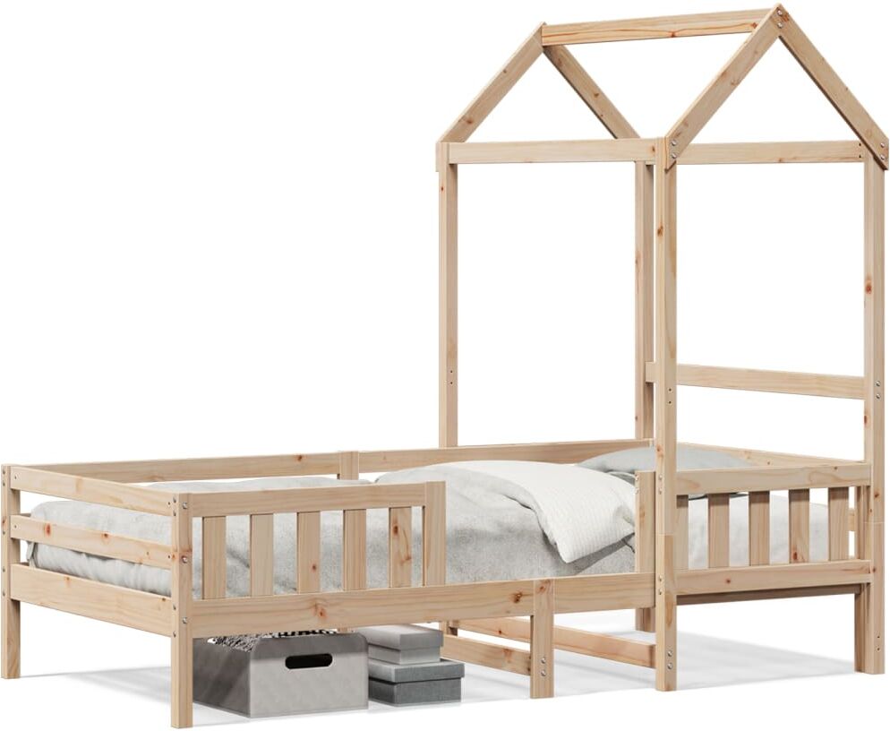 vidaXL Cadre de lit avec toit sans matelas 100x200 cm