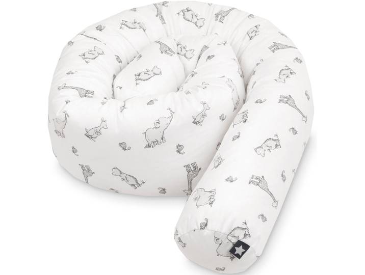 Nestchenschlange JULIUS ZÖLLNER Safari , weiss (safari), Obermaterial: 100% Baumwolle. Füllung: 100% Polyester, Bettnestchen, Nestchenschlange, Made in Germany