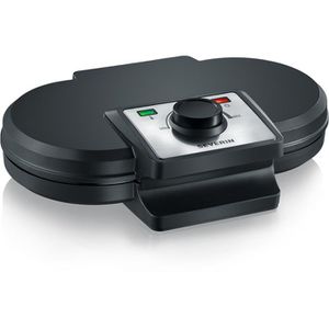 Severin Waffeleisen WA 2106 Duo, 1200 Watt, für zwei Herzwaffeln mit Ø je 16,5 cm, schwarz