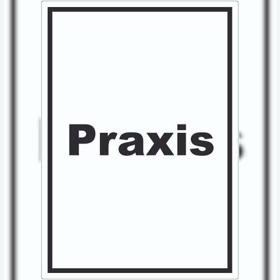 HB-Druck Praxis Aufkleber mit Text Arzt Gesundheit hochkant A7 (74x105mm)