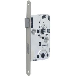 Alpertec Einsteckschloss 36051370, DIN links, für Bad/WC-Türen, mit Badriegel