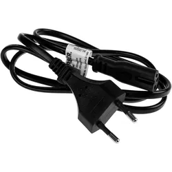 4x Furber Netzkabel C7-T26 (1 m), Stromkabel, Schwarz