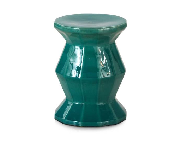 Tabouret de table en céramique vert