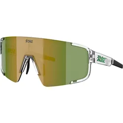 Bliz, Unisex, Sportbrille, P003 Small (Transparent White, Braun W GREEN MULTI), Weiss