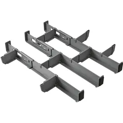 Metaltex Schubl-Organizer Multi-Fit Plu, Besteckkasten, Grau