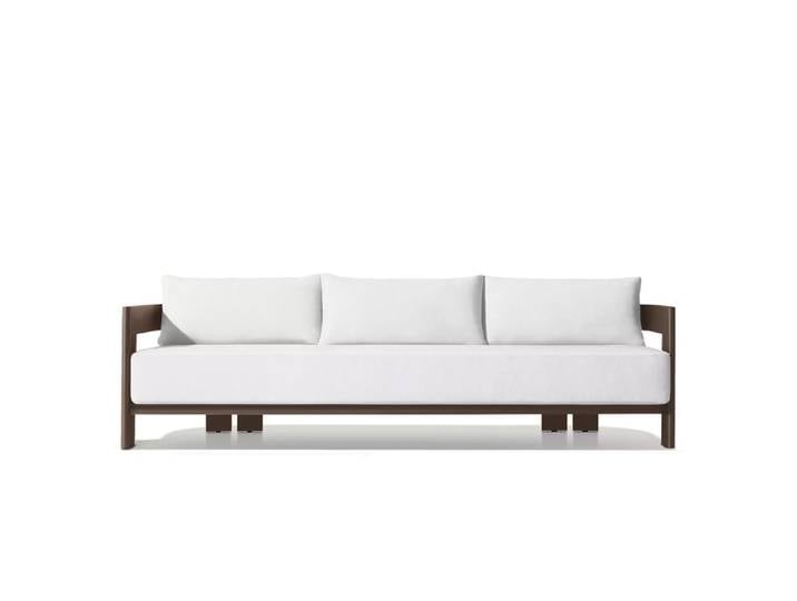Ensemble de canapés d'extérieur de luxe multi-tailles, ensemble de meubles de jardin d'hôtel, aluminium enduit de poudre imperméable, ensemble de meubles de cour