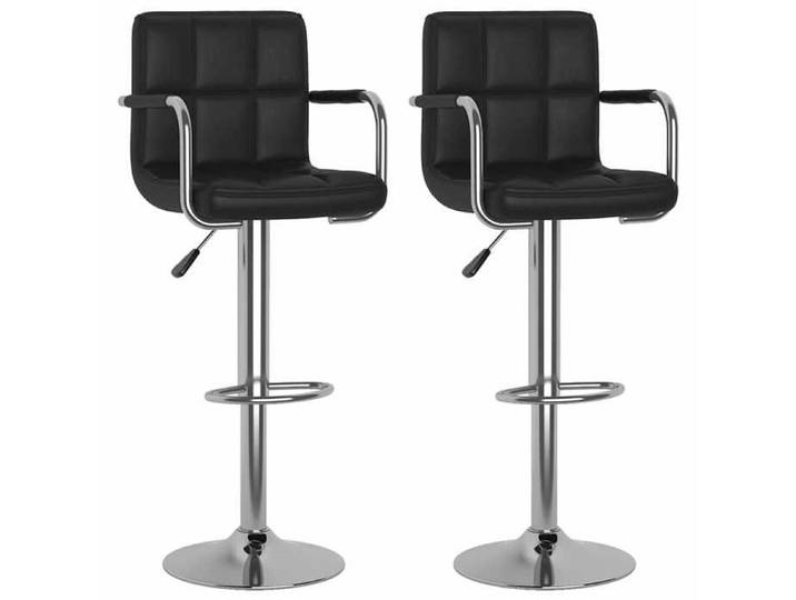 Tabourets îlot cuisine - - CHIC - Tabourets de bar lot de 2 - noir similicuir 16.1 kg[544171]