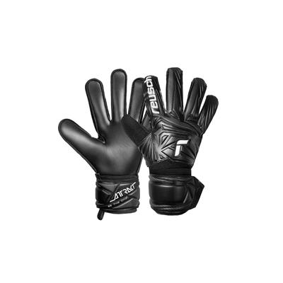 Torwarthandschuhe REUSCH "Attrakt Solid", Damen, Gr. 8,5, schwarz, 29% Polyester, 5% Lederimitat, 1% Baumwolle, Handschuhe, mit hochelastischem, sicherem Verschluss