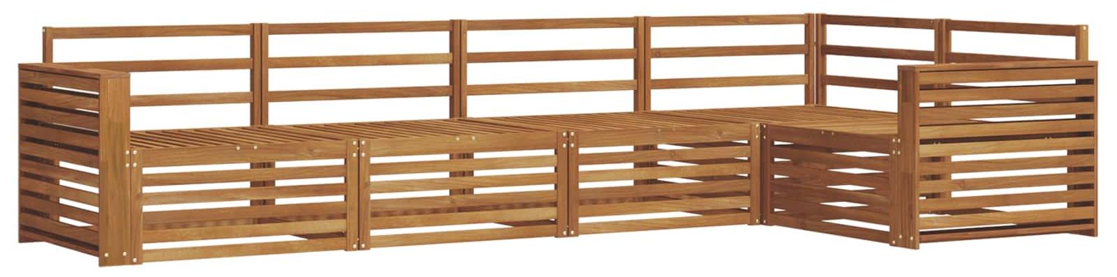 Outdoor-Sofagarnitur 5 pcs Natur
