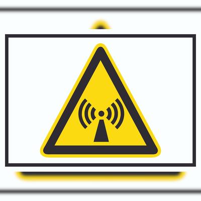 HB-Druck Achtung Nicht ionisierende Strahlung Symbol A4 (210x297mm) Schild