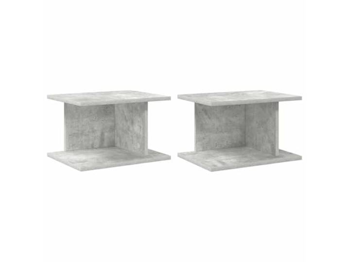 KUPTYERFG Nachttisch 2er Set Beton Grau 40x30x25 cm Holzwerkstoff Kompakte Beistelltische im 2er Pack fürs Schlafzimmer, bieten praktische Ablagefläche und modernes Betondesign.