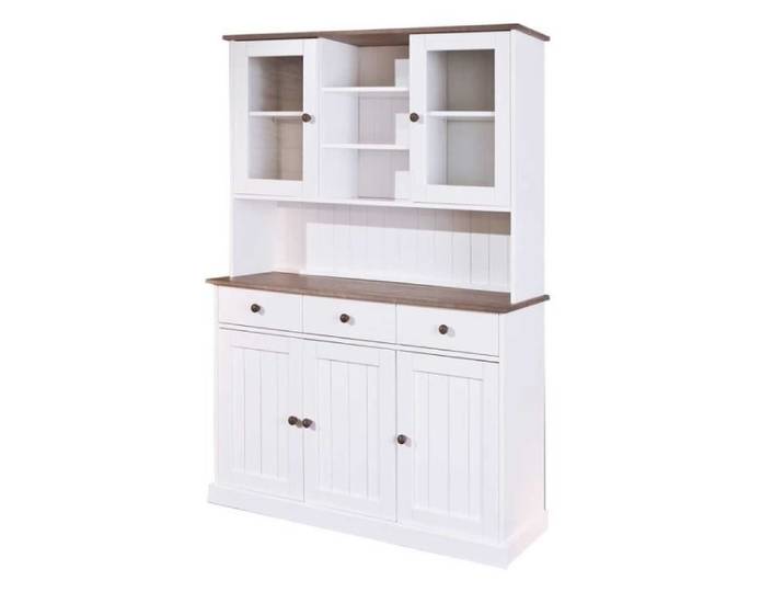 Vaisselier 5 Portes  Takao  131cm Blanc & Naturel
