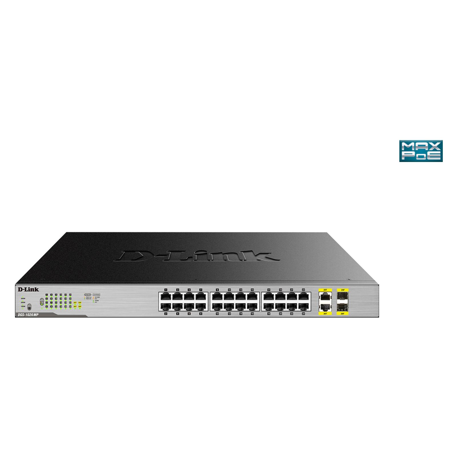 D-Link 24-Port Desktop Gigabit PoE (24 Ports) (DGS-1026MP)