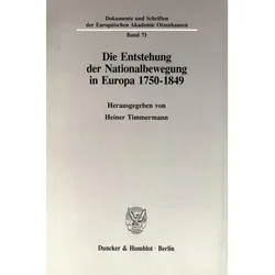 Die Entstehung der Nationalbewegung in Europa 1750 - 1849., Fachbücher