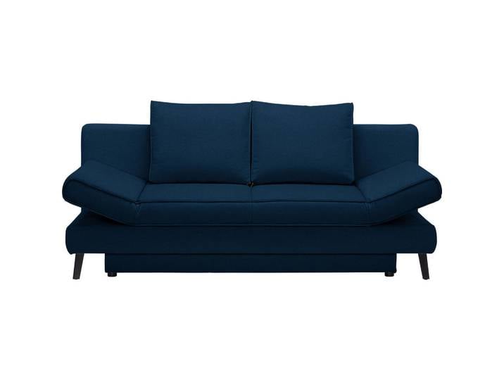Novel Schlafsofa Sidney, Blau, Metall, Uni, 200x85x90 cm, Stoffauswahl, Wohnzimmer, Sofas & Couches, Schlafsofas, Schlafsofas mit Bettkasten