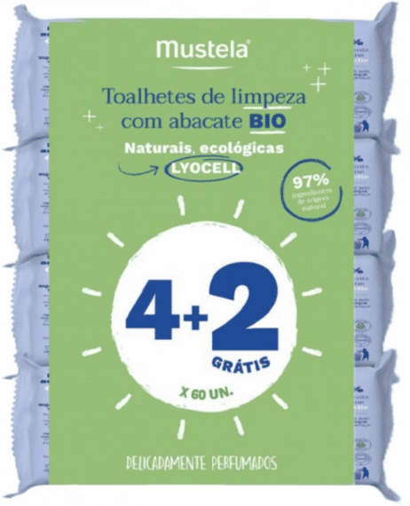 Mustela Bebé Toalhitas de Limpeza Com Perfume 60x6