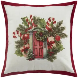 Kissen  Weihnachtskranz ¦ rot ¦ Maße (cm): B: 45
