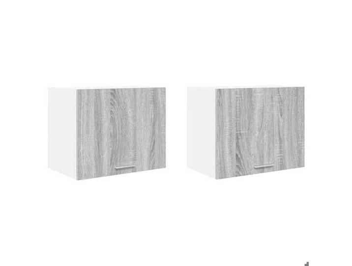 Gris Placard suspendue - Armoire Murale 2 pcs Gris Sonoma et Blanc 50x31x40cm FZ87004