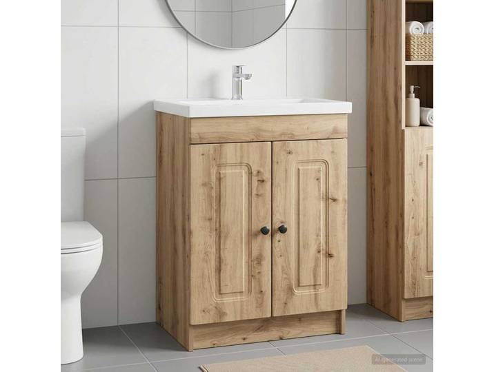vidaXL Unter dem Waschbecken Badschrank Artisan-Eiche
