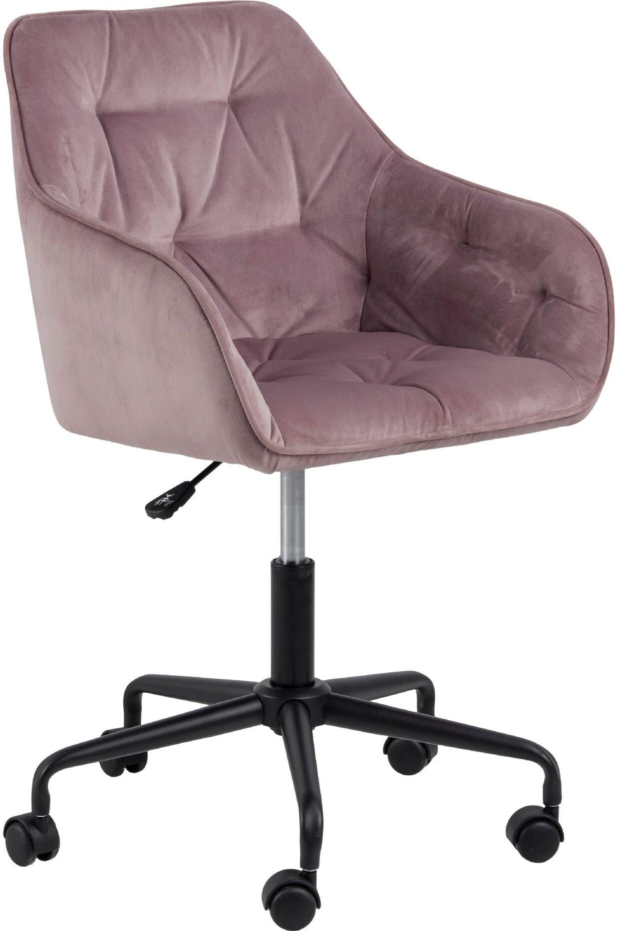 Schreibtischstuhl AC DESIGN "Brooke mit Bremsrollen", rosa (altrosa), Kunststoffgewebe, Metall, Stühle, Schreibtischstuhl altrosa Kunststoffgewebe