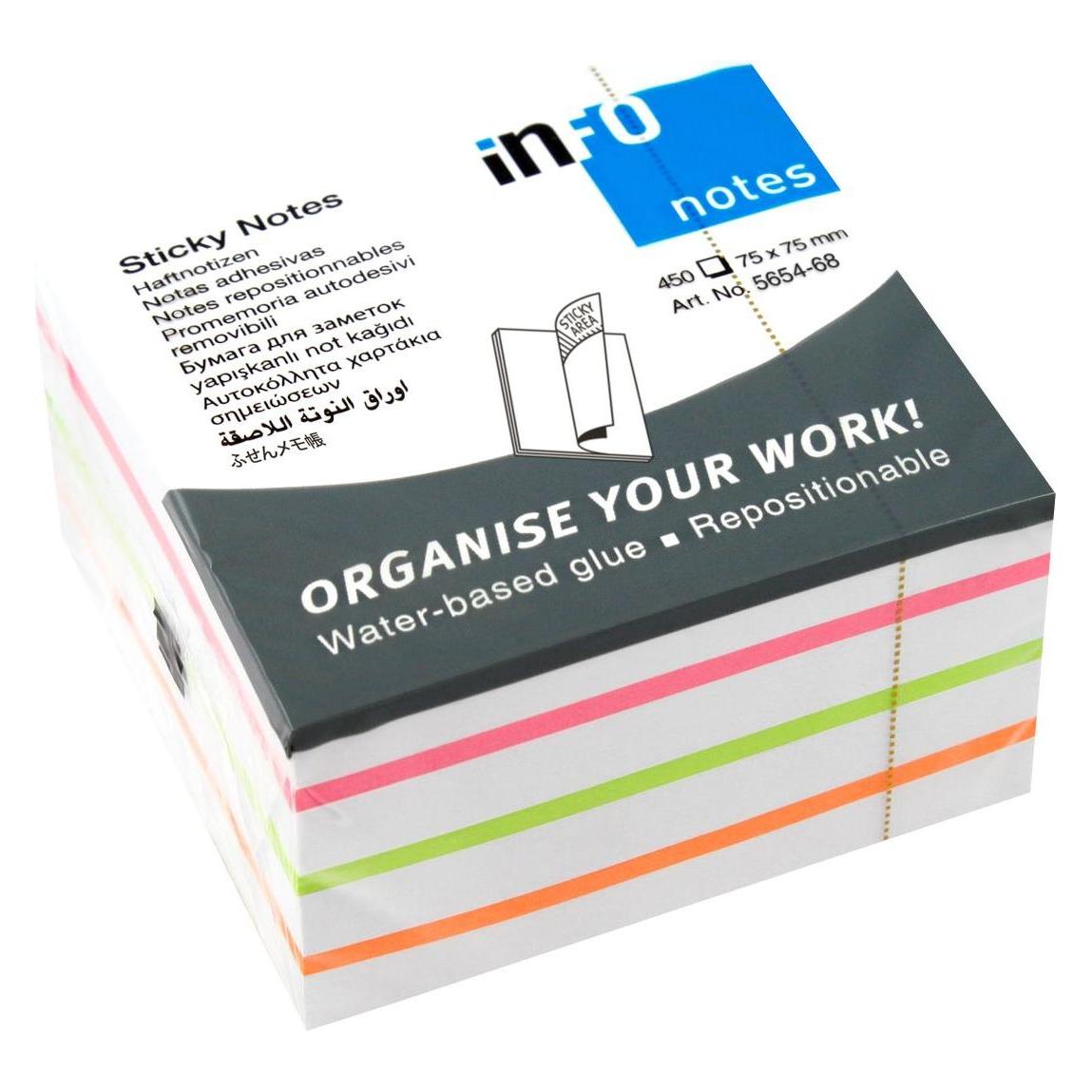 Info Cube Haftnotizen Standard 5654-68 farbsortiert 1 St. (75 x 75 mm) (5654-68)