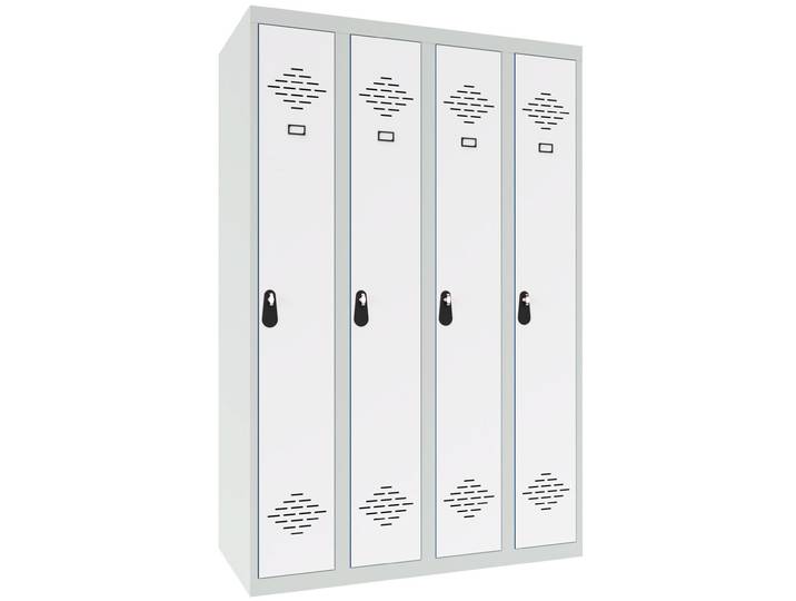 Vestiaire Avantage Industrie Propre Monobloc - Largeur 120 cm - Blanc
