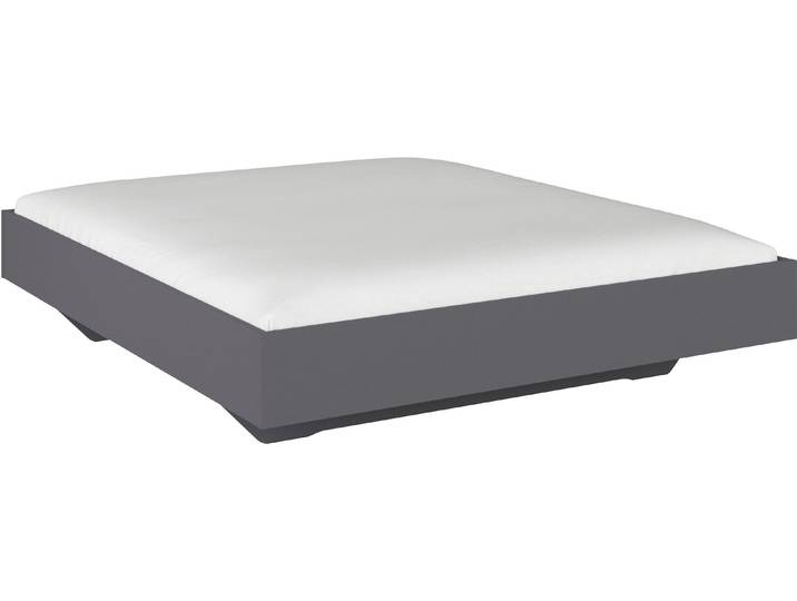 Futonbett RAUCH Phoenix , grau (graumetallic), B:185cm H:41cm L:206cm, Betten, Futonbett, ohne Kopfteil