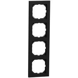 Merten MEG4040-3603 M-Pure-Rahmen, 4fach, schwarz matt, M-Pure MEG40403603