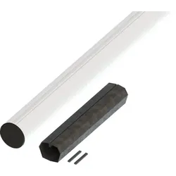 Marantec ASTL6J 2-teiliger Aluminium-Rundbaum, ø 90 mm, 2x 3 m