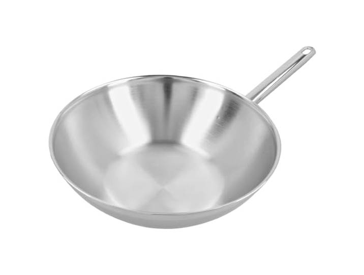 Demeyere Wok 30 cm Wok – /Stir Fry Pan – Frying Kant (– Wok/Stir Fry Pan, Silver, 4,8 l, 300 mm)