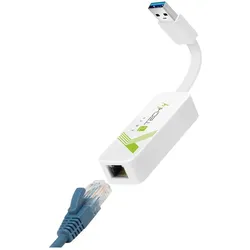 Techly IDATA USB-ETGIGA-3A Ethernet (USB, RJ45 Gigabit Ethernet (1x)), Netzwerk Adapter, Weiss