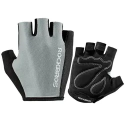 Rockbros Fahrradhandschuhe Grau Fäustlinge Unisex aus Polyester Handschuhe