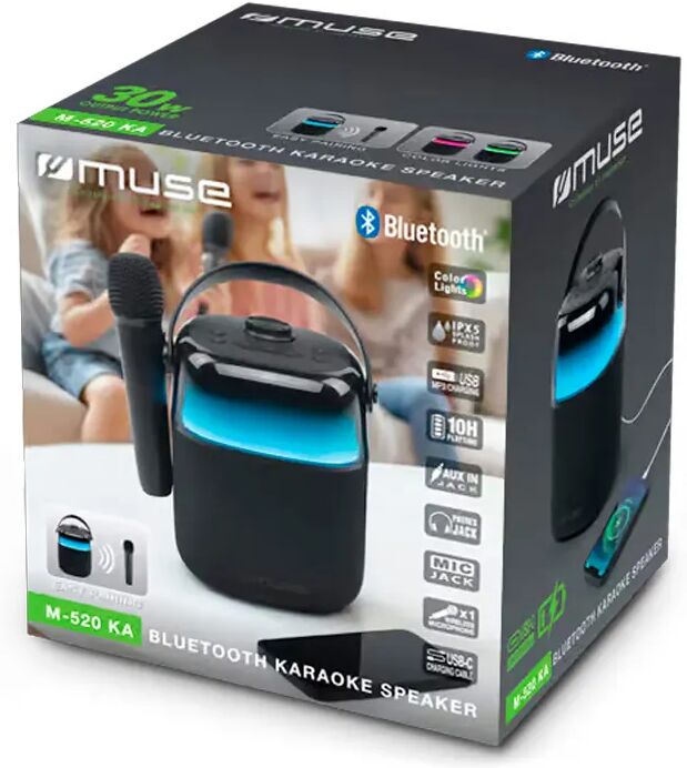 Muse M-520 Ka Black / Altavoz Portátil Karaoke