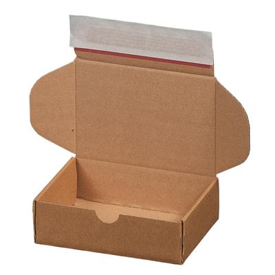VEPATIM 20x Versandkarton 140x101x43mm MODULBOX 1 mit Selbstklebeverschluss & Aufreißfaden braun