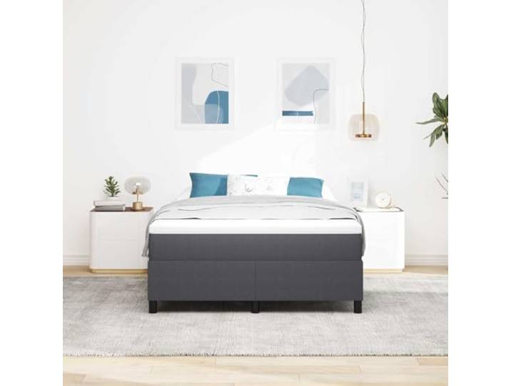 KTHLBRH Bettgestell Plattform Dunkelgrau 160 x 200 cm Technisches Holz und massive Kiefer, feste Latten, Pfostenbeine, einfache Montage